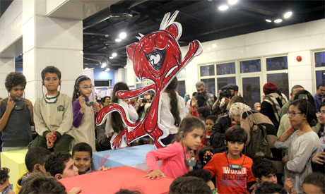 Opening of the 5th Hakawy International Arts Festival for Children at the Hanager Arts Centre, Cairo. 9 March 2015 (Photo: Ati Metwaly)