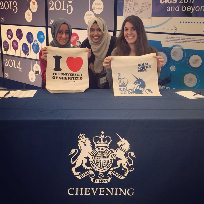 Chevening programme officers at the University of Sheffield