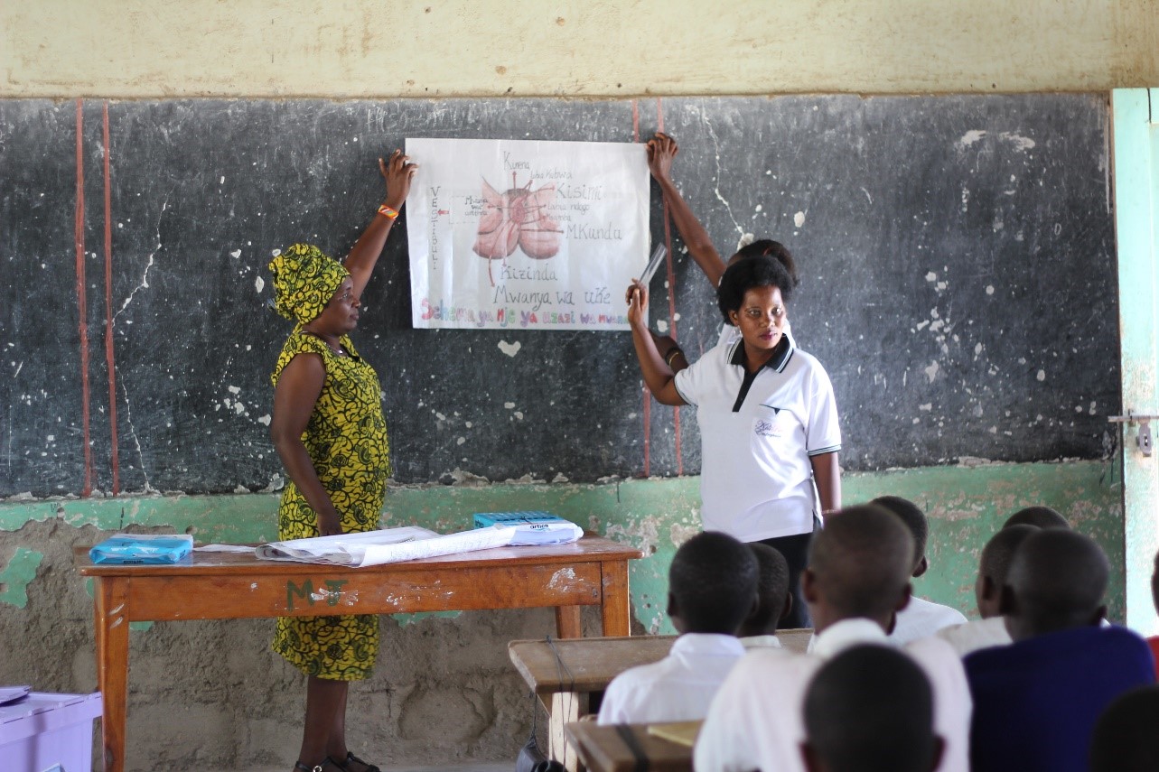 A menstrual health seminar in session