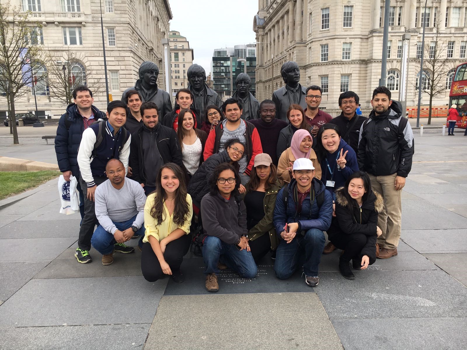 Cheveners at The Beatles Statue