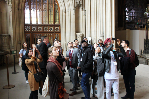 Scholars in Westminster Hall in the Houses of Parliament