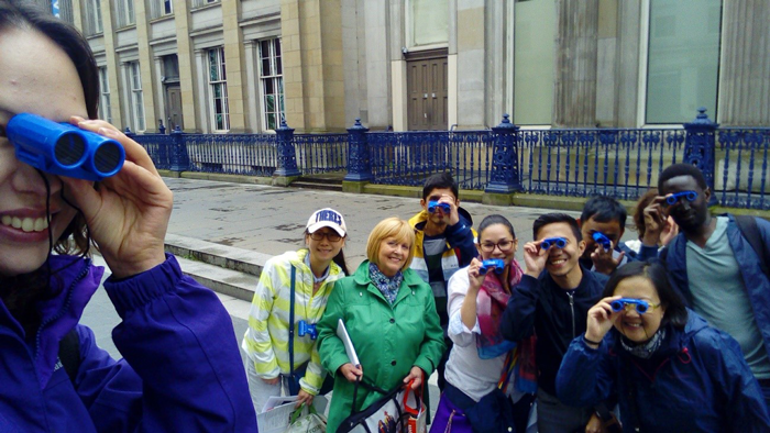 Part of the group during the guided tour