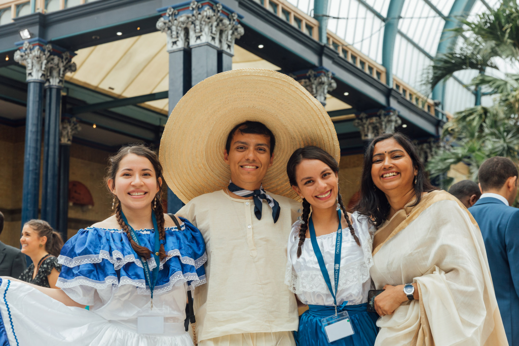 Scholars in traditional clothing