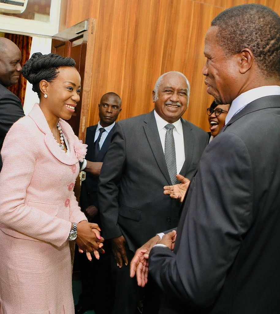 Patricia Luhanga meeting high level officials 