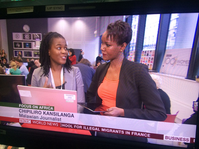 Chipiliro Kansilanga appears on BBC World News
