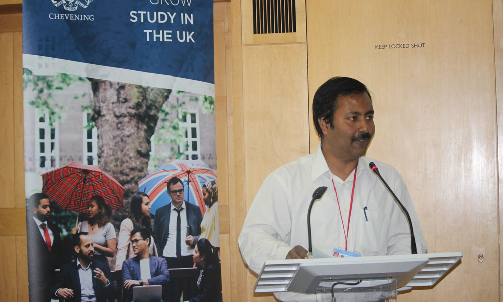 Partha Bhaumik introducing research at British Library