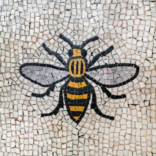 Bee mosaic in Manchester