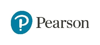 The Pearson logo, which shows a soft sided P in a turquoise circle shape followed by 'Pearson' written in black.