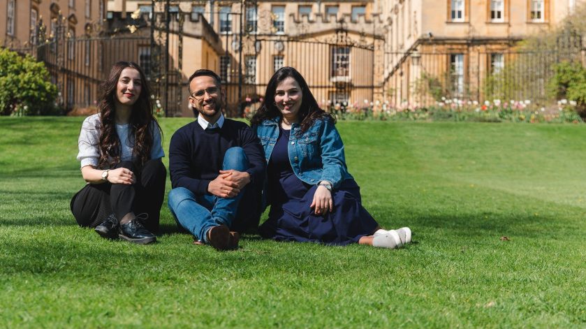 Chevening Scholars sitting on grass