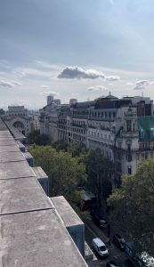 View of buildings from the LSE rooftop.
